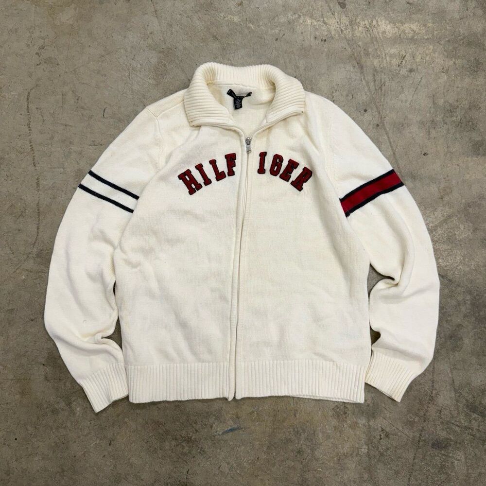 Vintage Tommy Hilfiger zip up knit sweater
